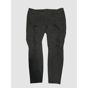 Torrid Premium Black Distressed Ultra Skinny Jeans Women's Size 20